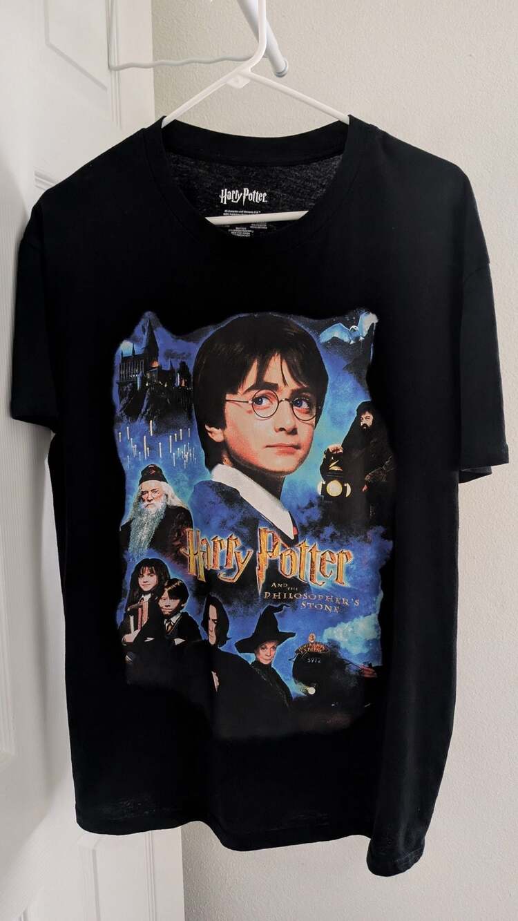 Harry Potter Sorcerer's Stone Poster T-Shirt Size L Black